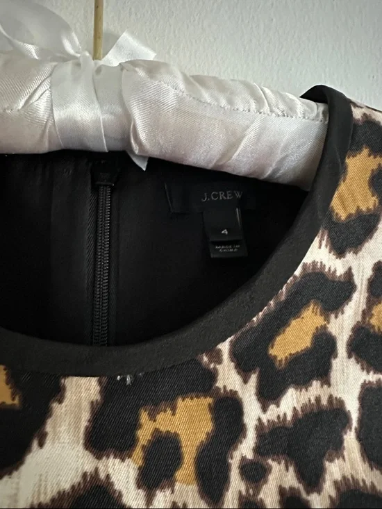 J. Crew Leopard Print Sleeveless Dress 4 - Picture 3 of 7